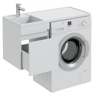 Тумба под раковину для стиральной машины СанТа Марс 700320 подвесная 38см белый